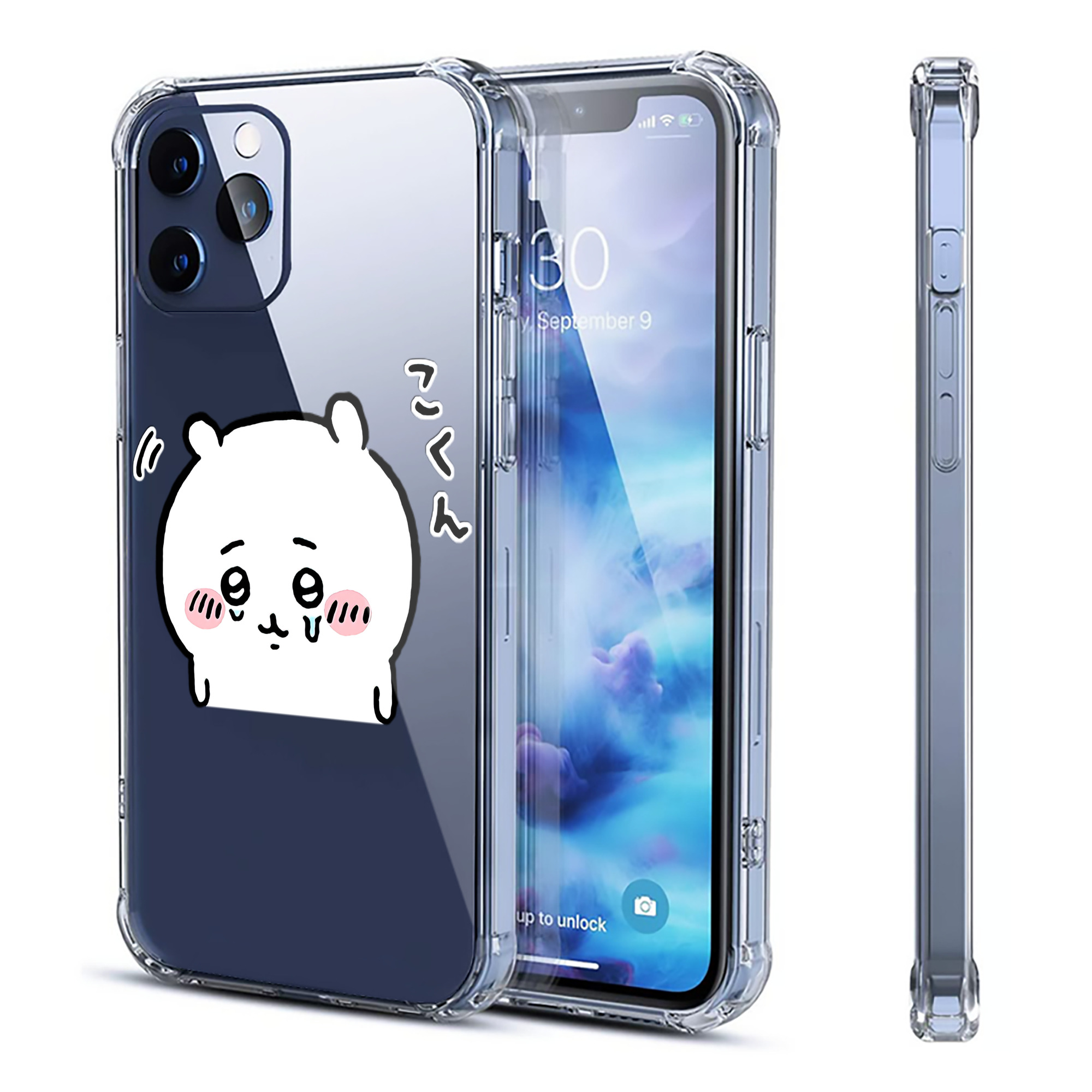 （画像用） ちいかわ ちいかわ Chii-kawa chiikawa 【iPhone 12シリーズ対応】透明スマホケース（クリアソフトケース）